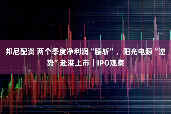邦尼配资 两个季度净利润“腰斩”，阳光电源“逆势”赴港上市｜IPO观察