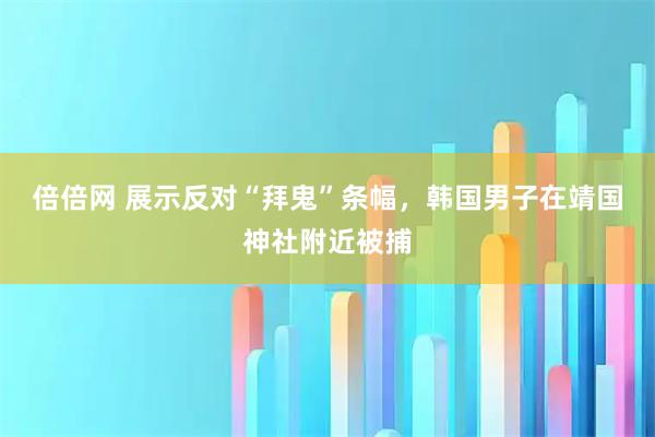 倍倍网 展示反对“拜鬼”条幅，韩国男子在靖国神社附近被捕