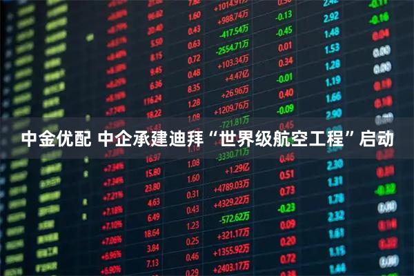 中金优配 中企承建迪拜“世界级航空工程”启动