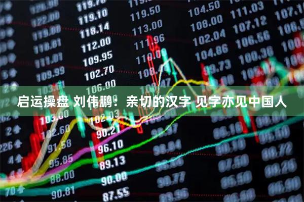启运操盘 刘伟鹏：亲切的汉字 见字亦见中国人